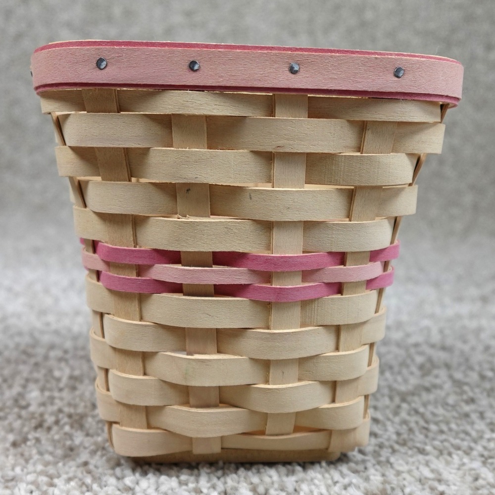 Longaberger 2004 Horizon of Hope Basket Whitewashed Pink American Cancer Society